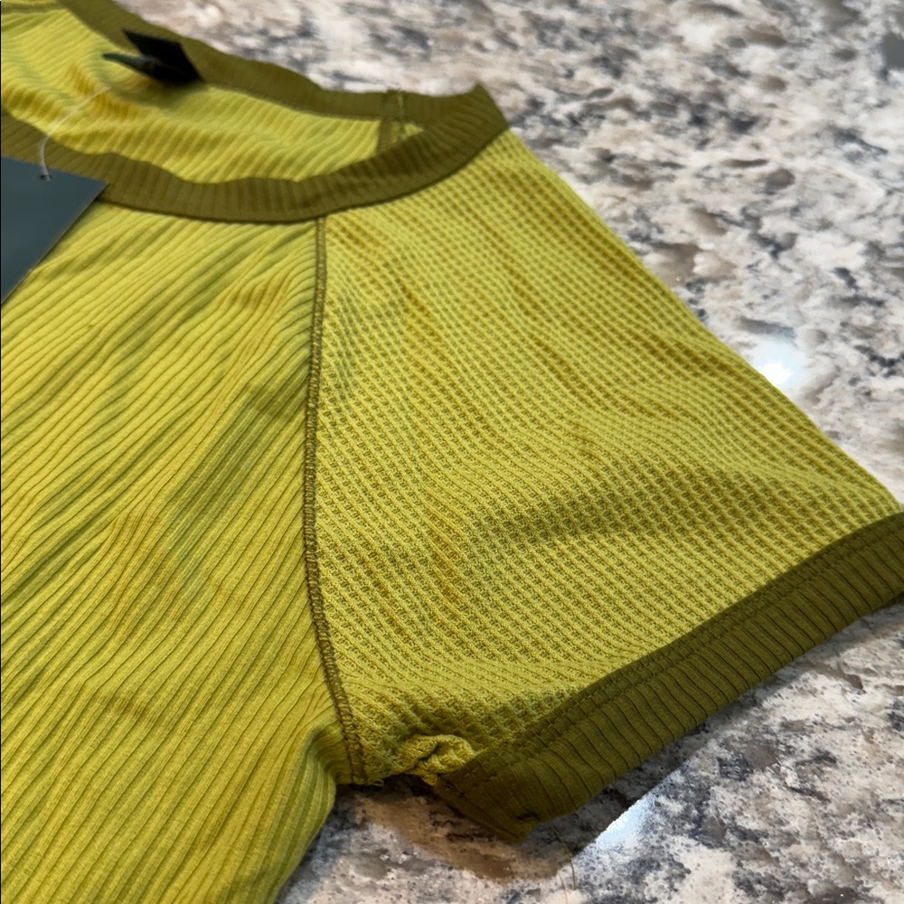 Wild Fable | Ribbed Ringer Baby Tee in Green Size L Large - Picture 5 of 10